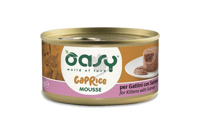 Oasy Caprice Mousse for Kittens with Salmon - мус за подрастващи котенца със сьомга 85 гр.