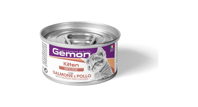 Gemon Kitten Mousse With Salmon and Chicken - мус за котенца с пилешко месо и сьомга 85 гр