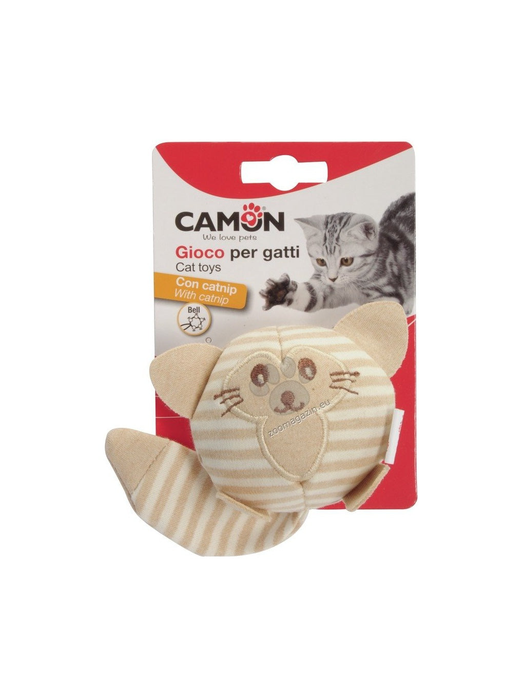 Camon Gioco with Catnip and Bells - играчка за котки със звънче /различни модели/ 7 см
