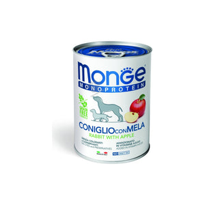 Monge Monoprotein Pate Rabbit with Apple - консерва за кучета в зряла възраст със заешко месо и ябълка 400 гр