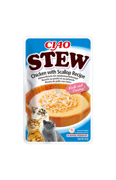 Inaba Ciao Stew - Chicken & Scallop - чисто пилешко месо и миди в бульон 40 гр.