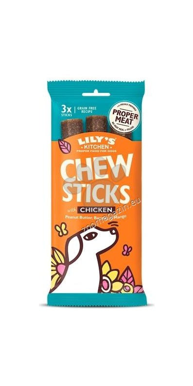Lilys Kitchen Chew Sticks Chicken - солети от пилешко за куче 120 гр