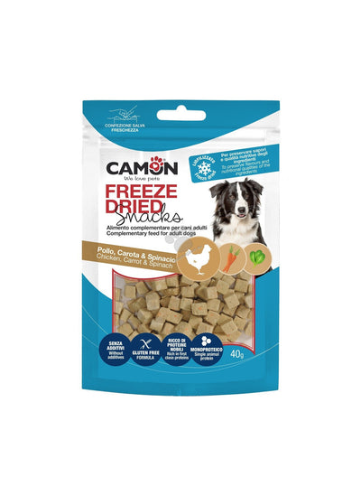 CAMON Freeze dried chicken cubes with carrots and spinach - кубчета с моркови и спанак 40гр
