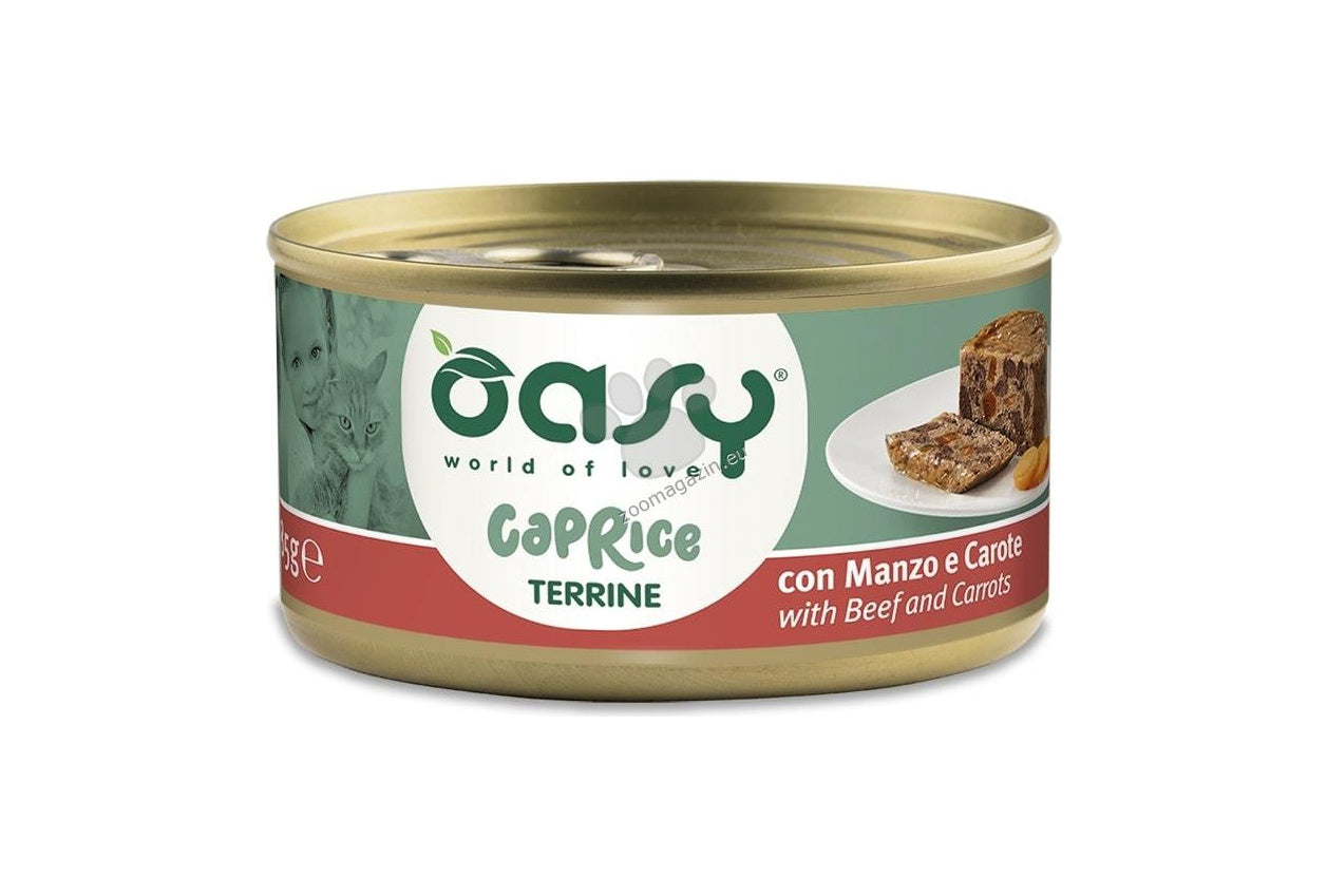 Oasy Caprice Terrine with Beef and Carrots - терин за котки с говеждо месо и моркови 85 гр.