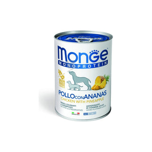 Monge Monoprotein Pate Chicken with Pineapple - консерва за кучета в зряла възраст с пилешко месо и ананас 400 гр
