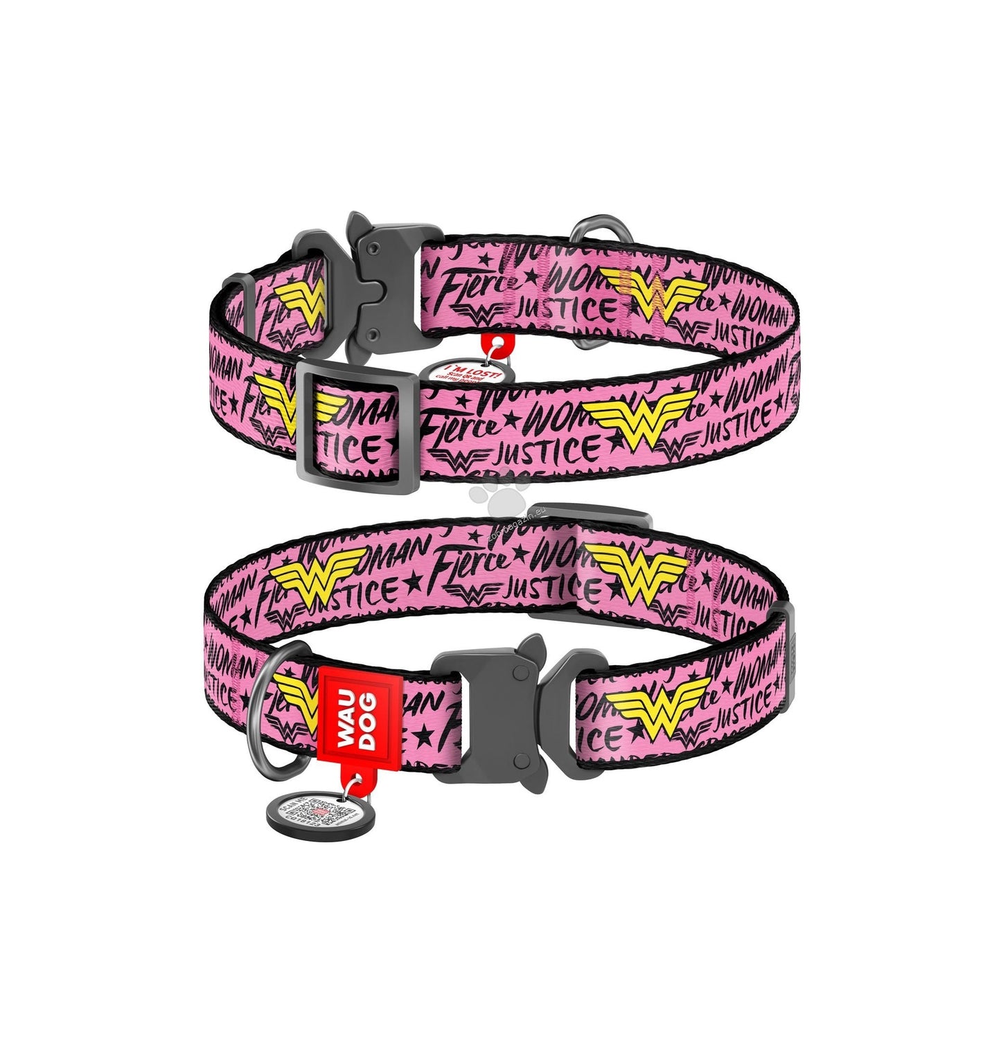 Collar Waudog Nylon Dog Collar Wonder Woman - нашийник
