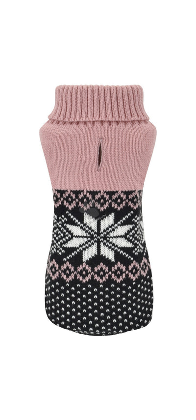 Nayeco Jersey Punto Flor Polar Rosa - пуловер за кучета