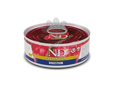 N&D Quinoa Cat Adult Digestion - пълноценна мокра храна за котки в зряла възраст с киноа за добро храносмилане 80 гр.