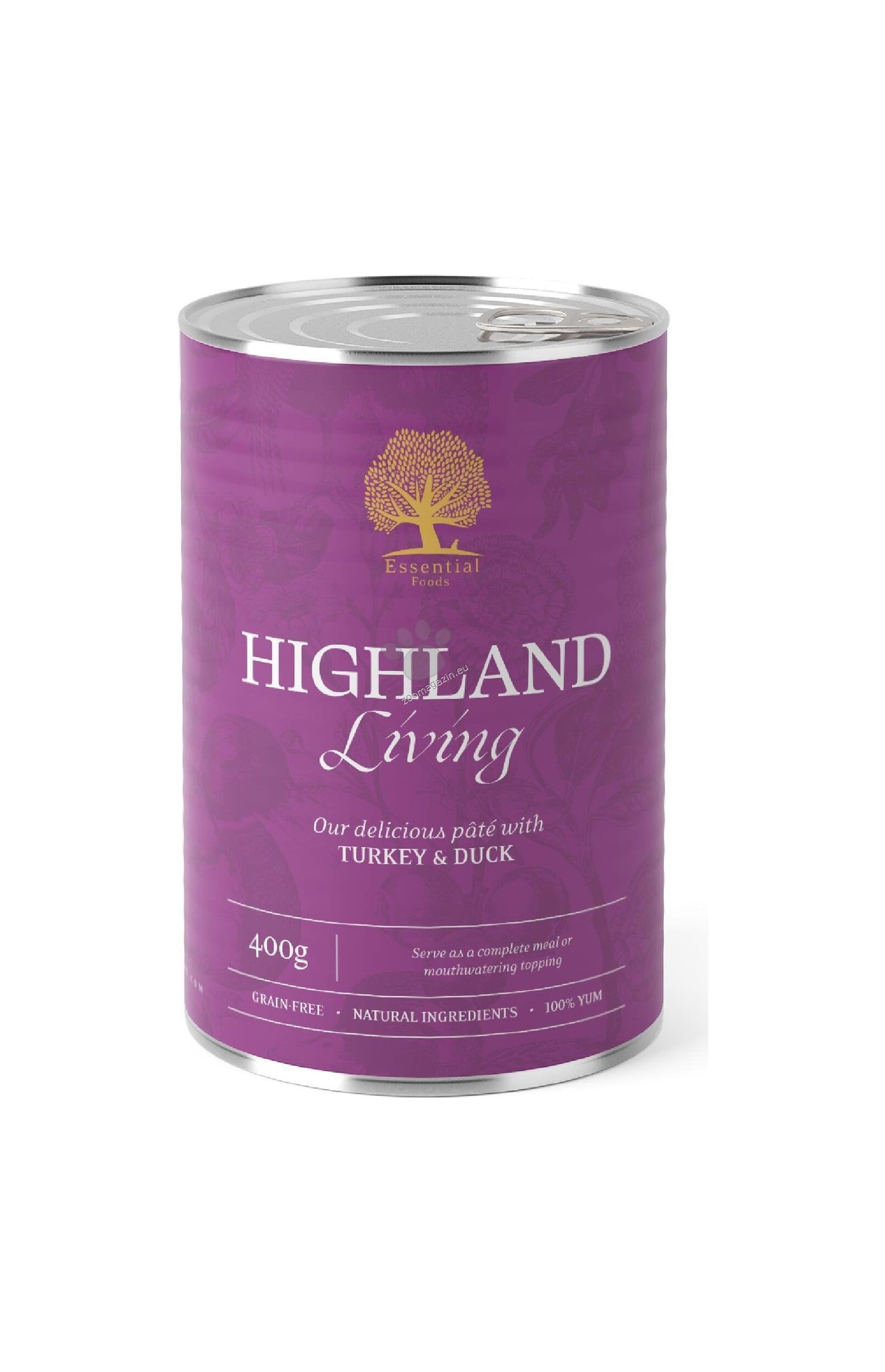 Essential Highland Living Pate - пастет за кучета с пуешко и патешко 400 гр.