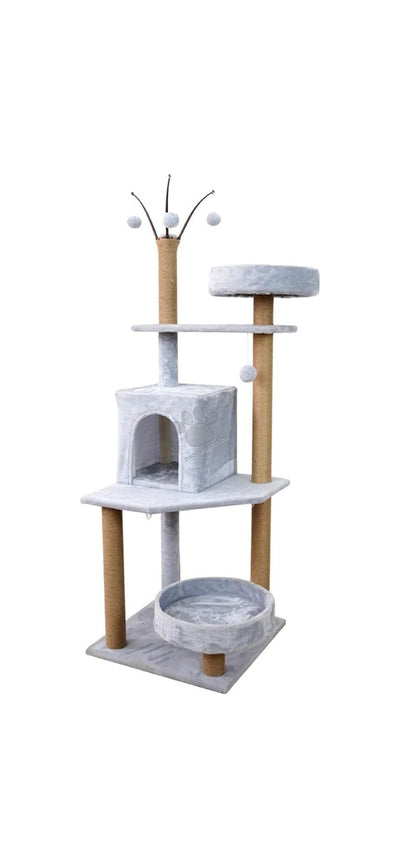 Play Me - драскало Дака 50 / 50 / 154 см, сиво