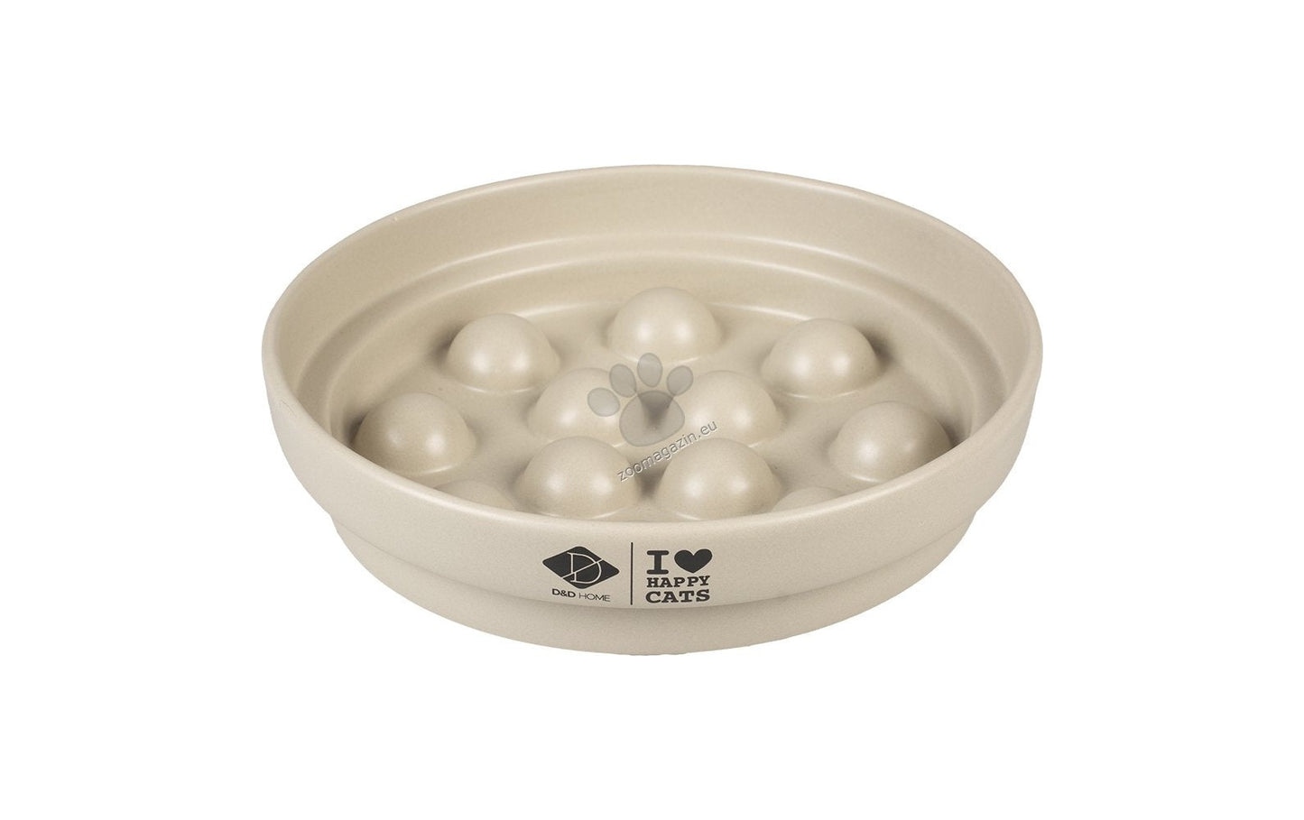 I Love Happy Cats Ceramic Slow Feeding Bowl Dot - керамична купа за бавно хранене за котки
