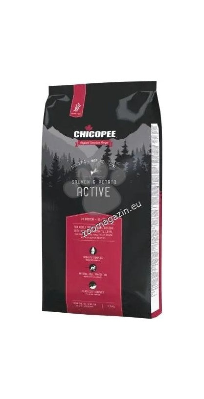 Chicopee Dog Holistic Active - сьомга и картофи 12 кг.