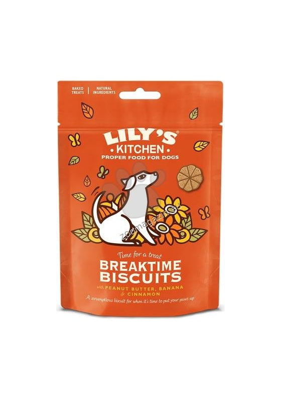 РАЗПРОДАЖБА Lilys Kitchen Breaktime Biscuits - хрупкави бисквитки за куче 80 гр.