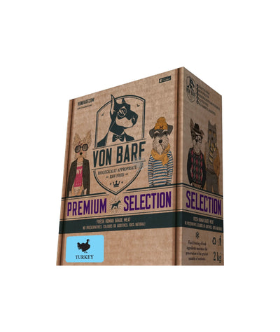 Von Barf Premium Selection Turkey - сурова храна за кучета с пуешко, зеленчуци и плодове 2 кг