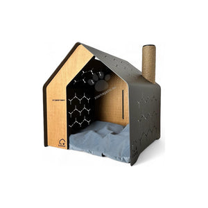 Cadoo Krabi Chimney Midnight Black - луксозна къщичка за домашни любимци 52 / 50 / 50