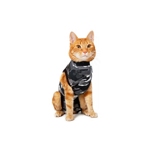 Suitical Recovery Suit Xsmall Cat Black - медицинска дрешка за котки с дължина на гърба 40-45 см.