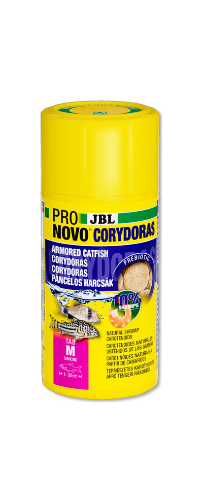 JBL ProNovo Corydoras Tab M - основна храна на таблетки за всички видове бронирани сомове 100 мл