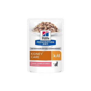 Hills Prescription Diet k/d Salmon - при хорнична бъбречна недостатъчност със сьомга, кутия 12 x 85 гр