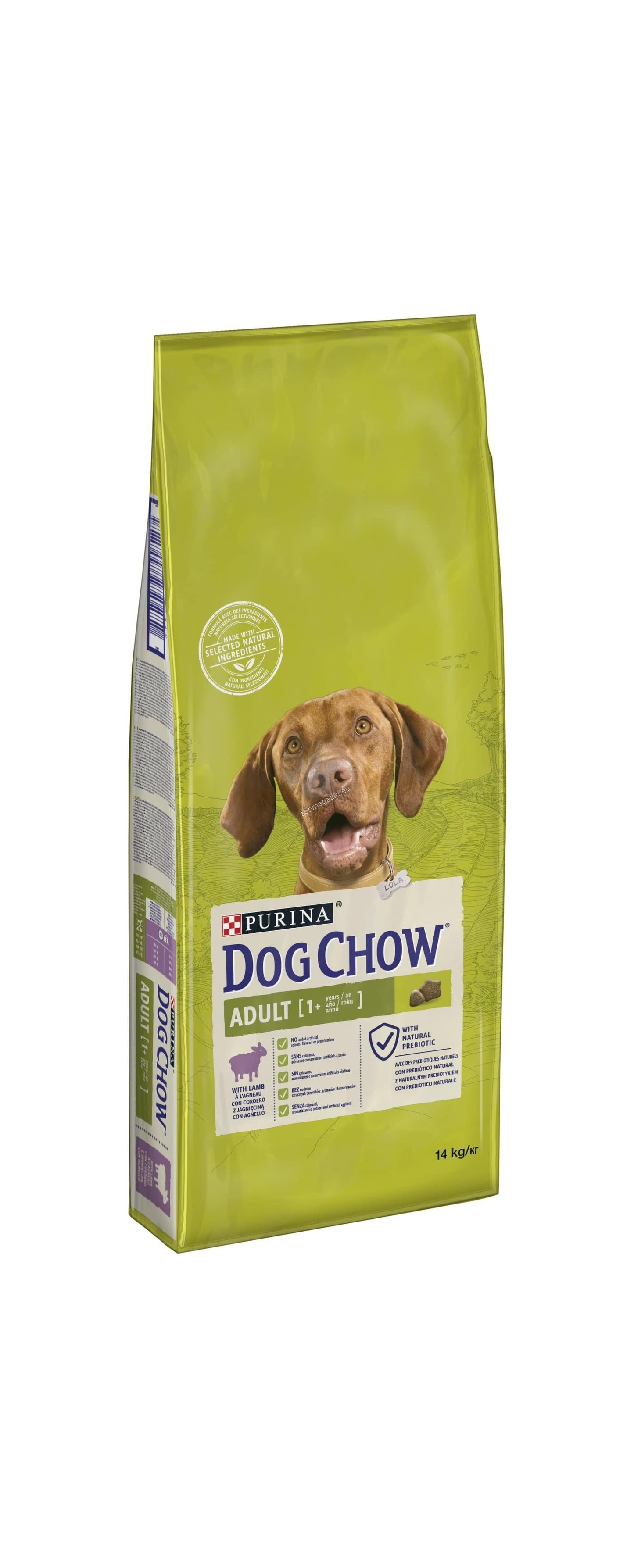 Dog Chow Аdult Lamb - пълноценна храна с агнешко месо. за кучета над 12 месеца