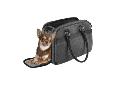 Flamingo Carrying Bag Justine Dark grey - чанта от плат за кучета, тъмносив 44 / 23 / 32 см