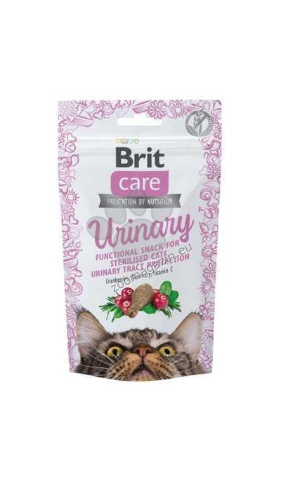 РАЗПРОДАЖБА Brit Care Cat Snack Urinary - лакомства за кастрирани котки с боровинки и розмарин 50 гр