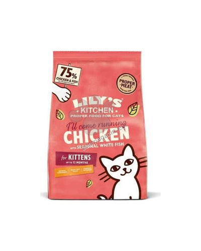 Lilys Kitchen Chicken with White Fish Kitten - пълноценна храна с пилешко и бяла риба за малки котенца 800 гр.