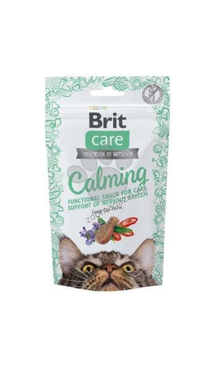 Brit Care Cat Snack Calming - лакомства за котки с успокояващ ефект с вкус на котешка трева и годжи бери 50 гр