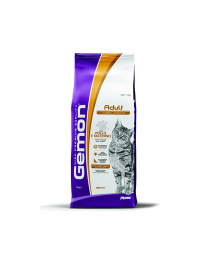 Gemon Adult Cat with Chicken and Turkey - суха храна за котки с пилешко и пуешко месо 7 кг
