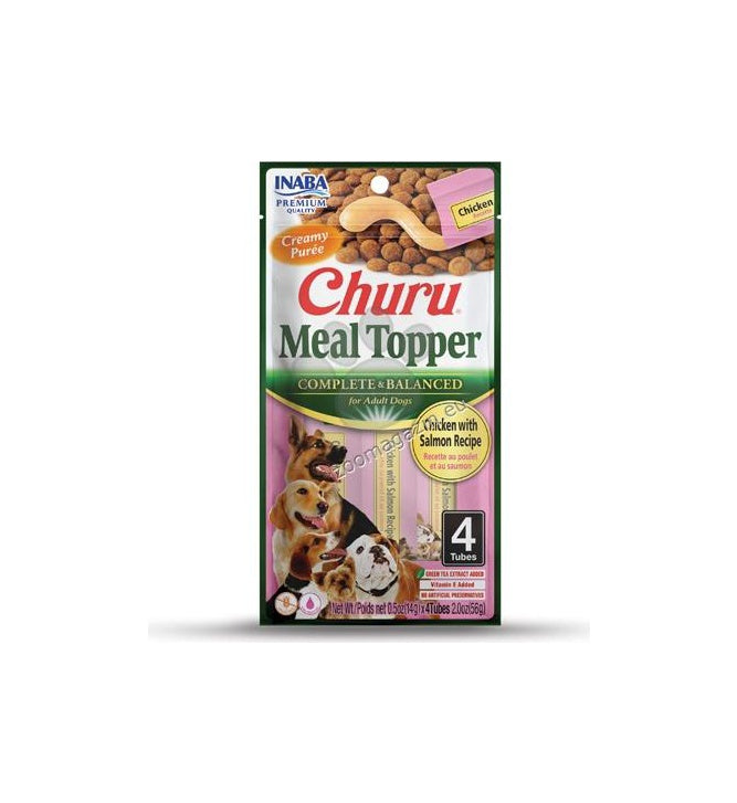 Inaba Meal Topper with Chicken and Salmon – топинг с пилешко месо и сьомга 4x14 гр.