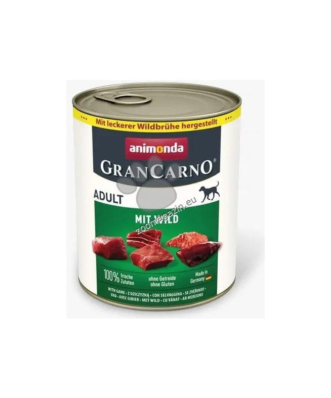 GranCarno Dog Adult - храна за кучета с дивечово месо