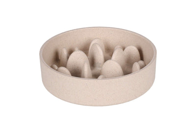Flamingo Slow Feeder Greni Round Beige - купа за бавно хранене 790 мл, бежов