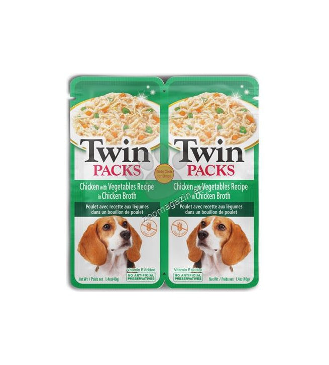 РАЗПРОДАЖБА Inaba Chicken with Vegetables Recipe in Chicken Broth – пауч с пилешко месо и зеленчуци 2 x 40 гр