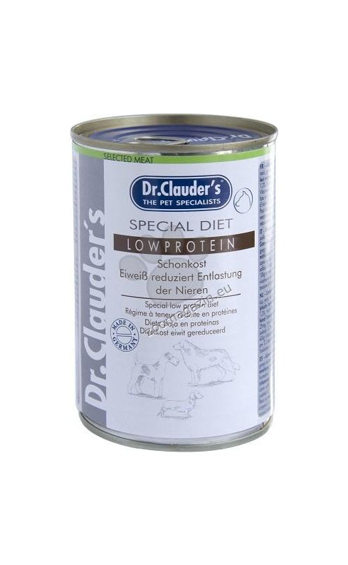 Dr. Clauders Low Protein Dog Can - консерва за кучета с ниско съдържание на протеин 400 гр.