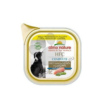 Almo Nature HFC Complete with Chicken and Zucchini - пастет за кучета с пилешко месо и тиквички 85 гр