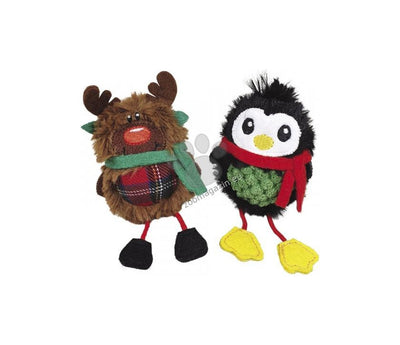 Nobby Xmas Plush Penguin and Reindeer, Silver Vine - плюшен пингвин, елен 13 см. 1 бр