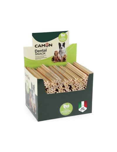 Camon Dental Stick Natural M - дентални растителни лакомства, кутия 18 см, 4,2 кг