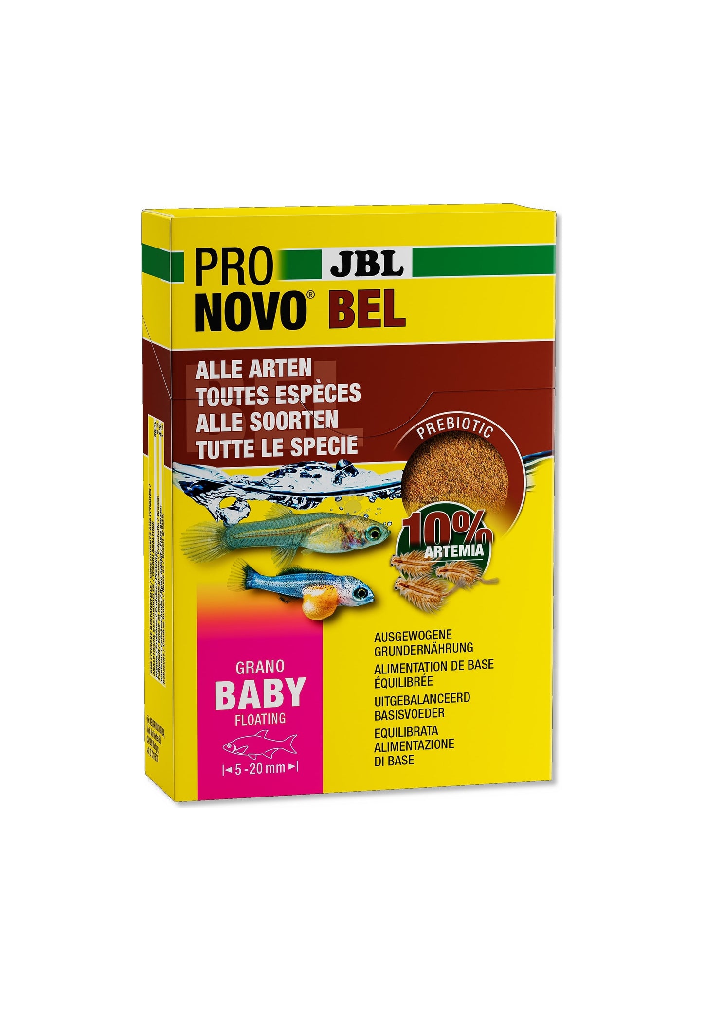 JBL ProNovo Bel Grano Baby - прахообразна храна за малки аквариумни рибки 3 x 10 мл