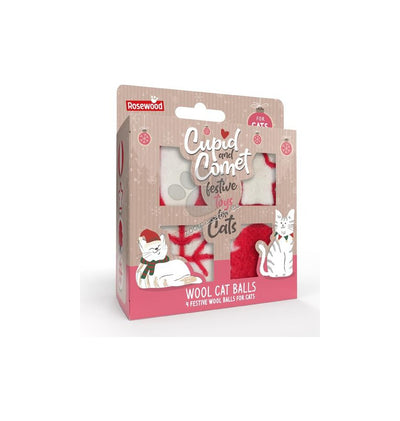 Rosewood Wool Cat Balls - играчка за котки 4 бр