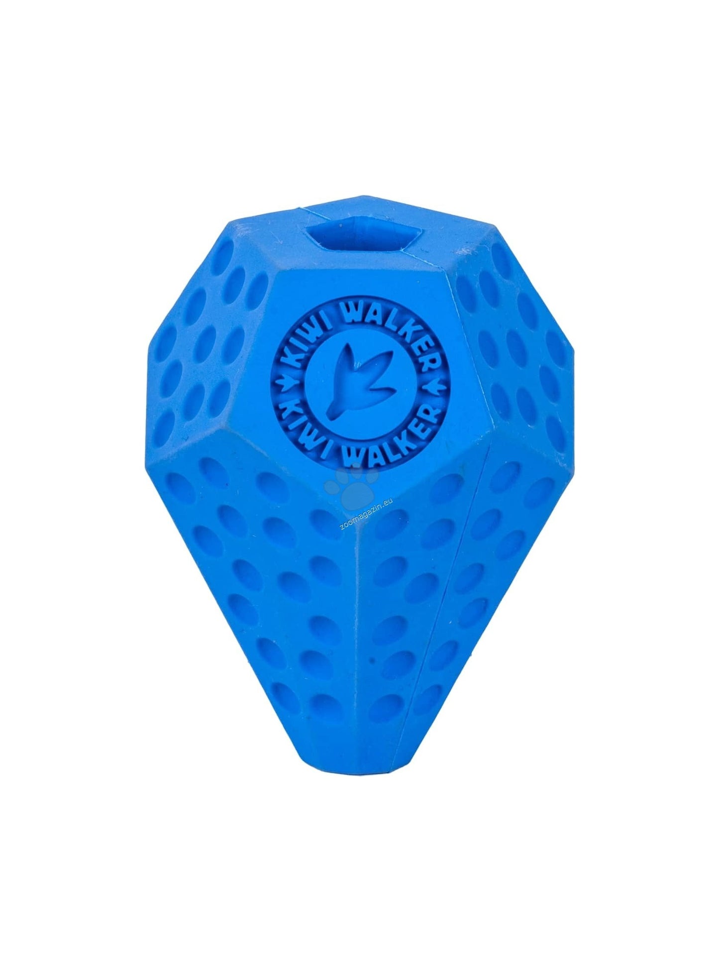 Kiwi Walker Lets Play Diaball Blue - гумена играчка за лакомства 10 см, син