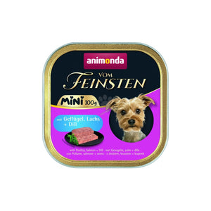 Vom Feinsten Mini Dog - за дребни породи кучета с птиче, сьомга и копър 100гр