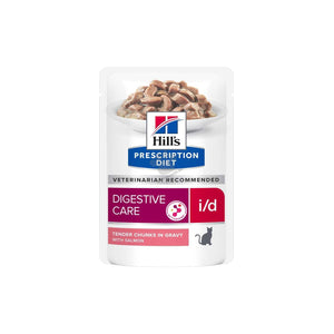 Hills Prescription Diet i/d Salmon - при остри чревни разстройства при котки със сьомга, кутия 12 x 85 гр