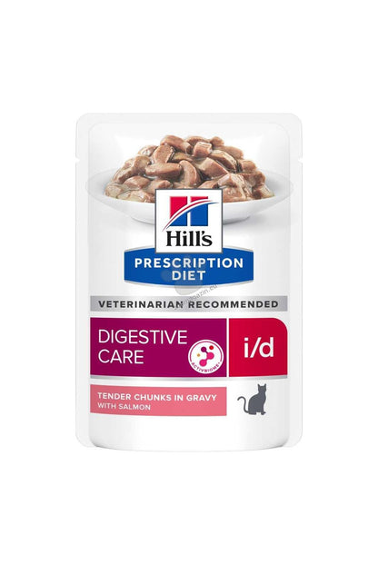 Hills Prescription Diet i/d Salmon - при остри чревни разстройства при котки със сьомга, кутия 12 x 85 гр