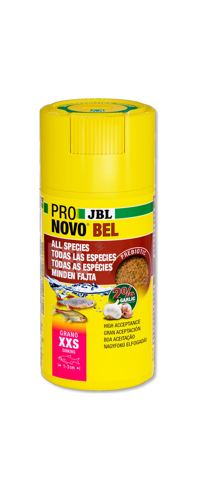 JBL ProNovo Bel Grano Click XXS - основна храна на гранули за всички аквариумни рибки 100 мл