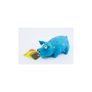 Stefo Latex Grunting Pig - латексова играчка 15 см, синя