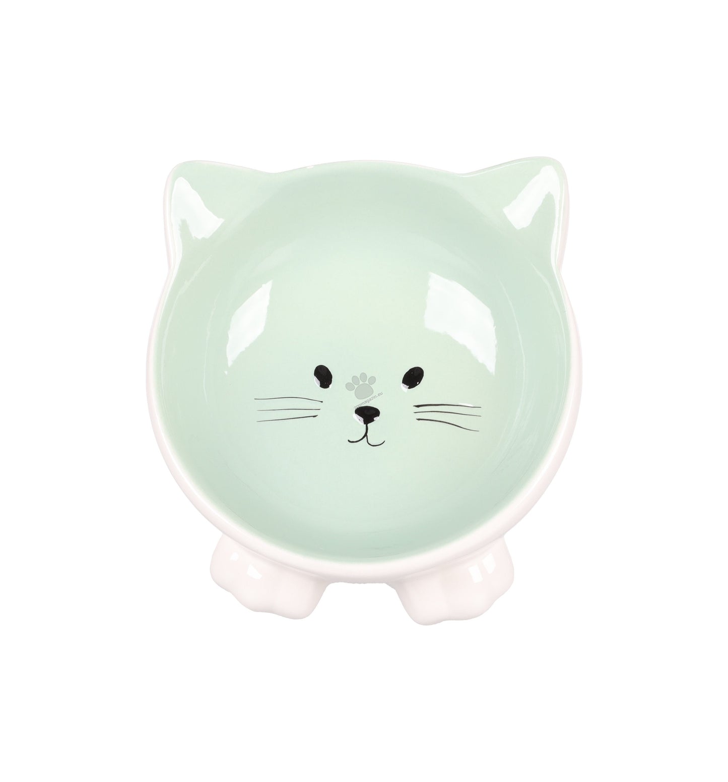 Flamingo Feeding and Drinking bowl Puzi - купичка за котки, зелена, 125 мл