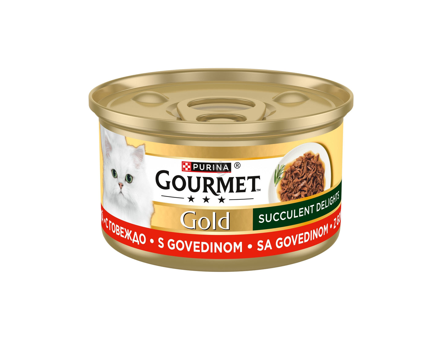 Gourmet Gold Succulent Delights with Beef - консерва за котки с говеждо месо 85 гр