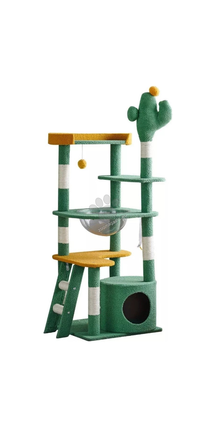 Play Me - драскало Мексико 50 / 50 / 136 см, зелено кактус