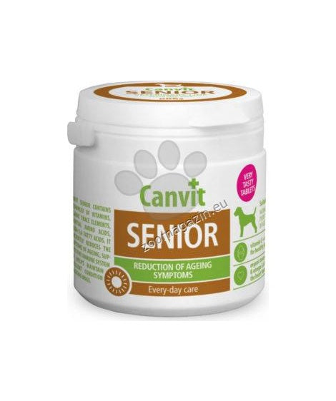 РАЗПРОДАЖБА Canvit Senior for dogs - хранителна добавка за застаряващи малки кучета 100 гр