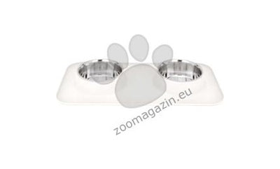 Enjoy Set 2 Castroane Inox&Suport Silicon - правоъгълна двойна купа със силиконов кант 2 x 320 мл