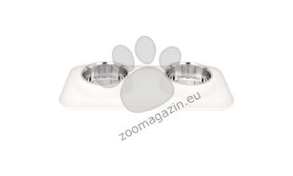 Enjoy Set 2 Castroane Inox&Suport Silicon - правоъгълна двойна купа със силиконов кант в сиво 2 x 320 мл